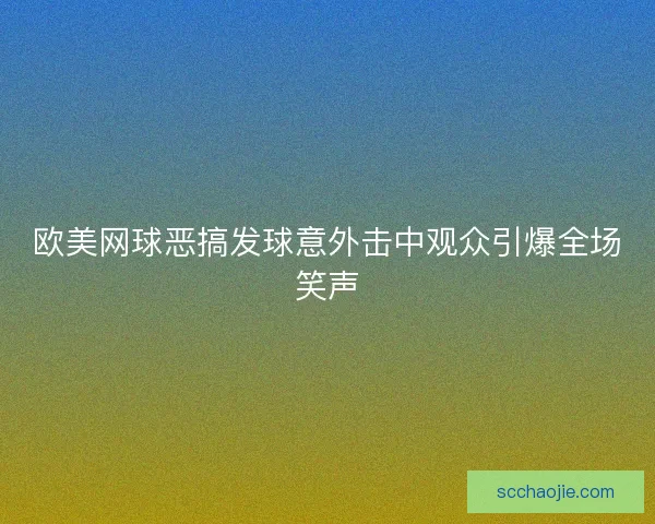 欧美网球恶搞发球意外击中观众引爆全场笑声
